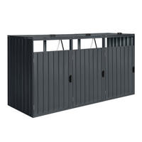 AXI Outdoor Living Mülltonnenbox Owen anthrazit B/H/L: ca. 80x122x240 cm Owen - anthrazit (240,00/80,00/122,00cm) - AXI Outdoor Living