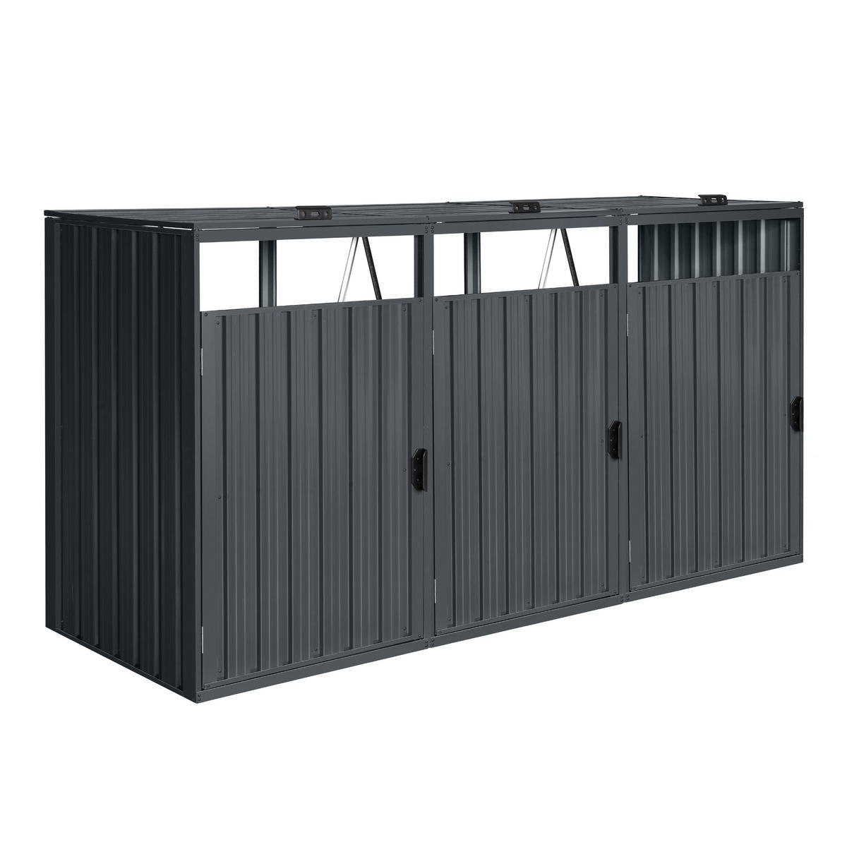 AXI Outdoor Living Mülltonnenbox Owen anthrazit B/H/L: ca. 80x122x240 cm Owen - anthrazit (240,00/80,00/122,00cm) - AXI Outdoor Living