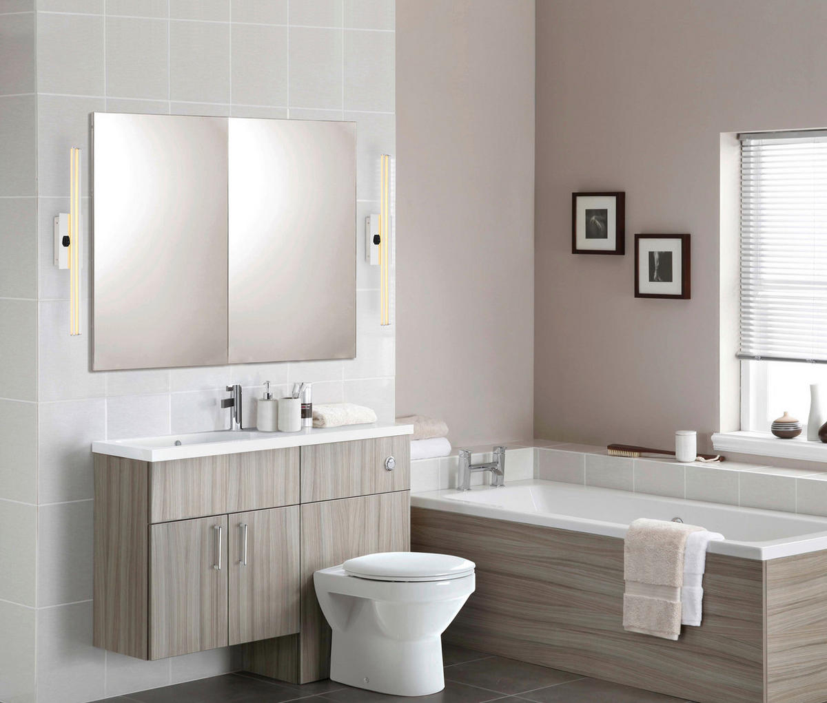 GLOBO LED-Wandleuchte Opal Chrom Kunststoff Metall B/H: ca. 10x61 cm VIGGO - Opal/Chrom (10,00/61,00cm) - GLOBO