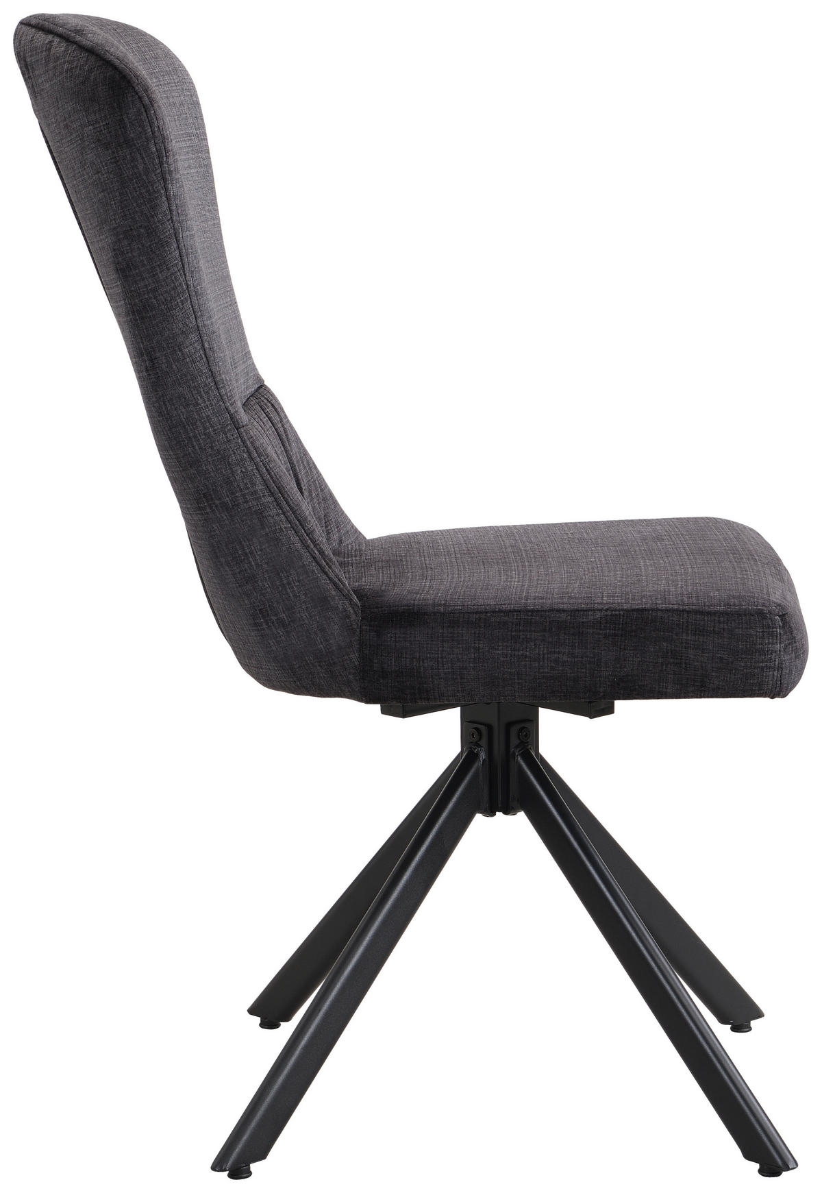 Drehstuhl Kate anthrazit Samt B/H/T: ca. 51x97x67 cm Kate - schwarz/anthrazit (51,00/97,00/67,00cm)