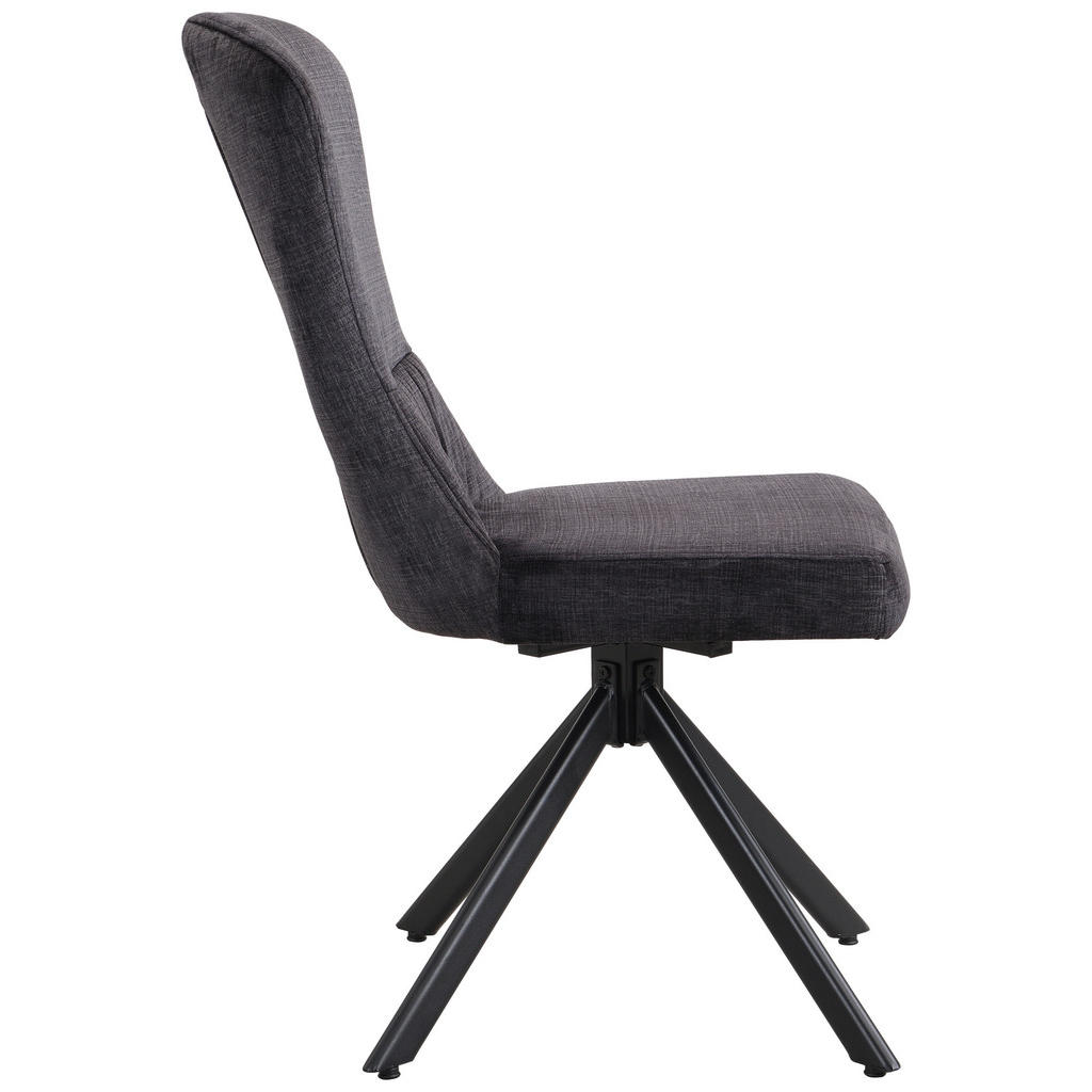 Thumbnail - Drehstuhl Kate anthrazit Samt B/H/T: ca. 51x97x67 cm