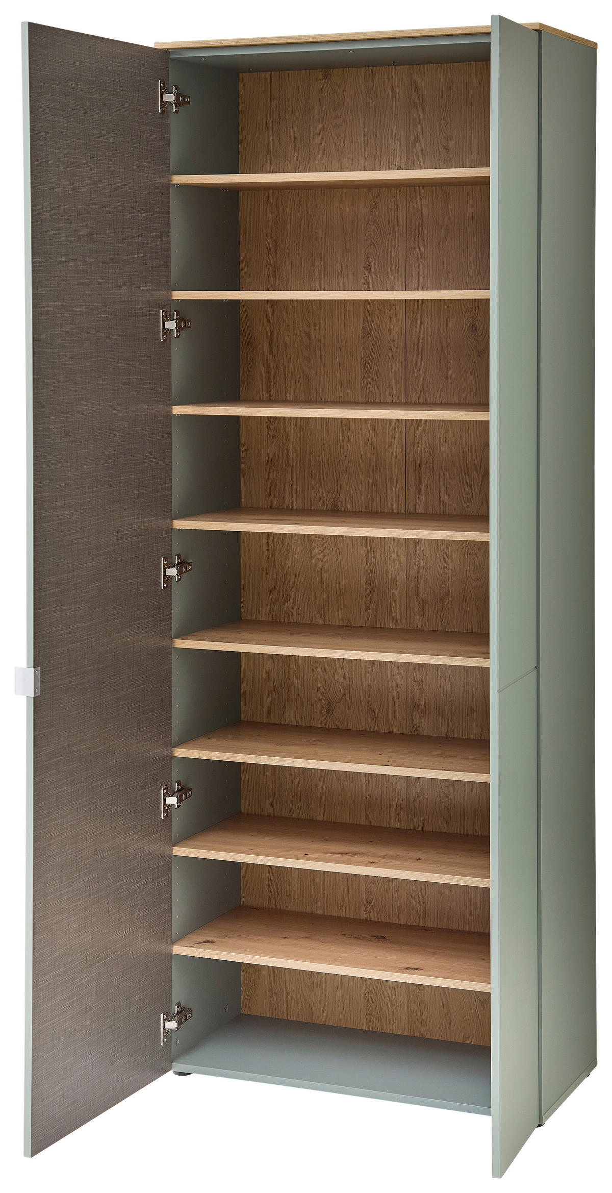Garderobenschrank Bari salbei Eiche Artisan Nachbildung B/H/T: ca. 78x202x38 cm Bari - Eiche/salbei (78,00/202,00/38,00cm)
