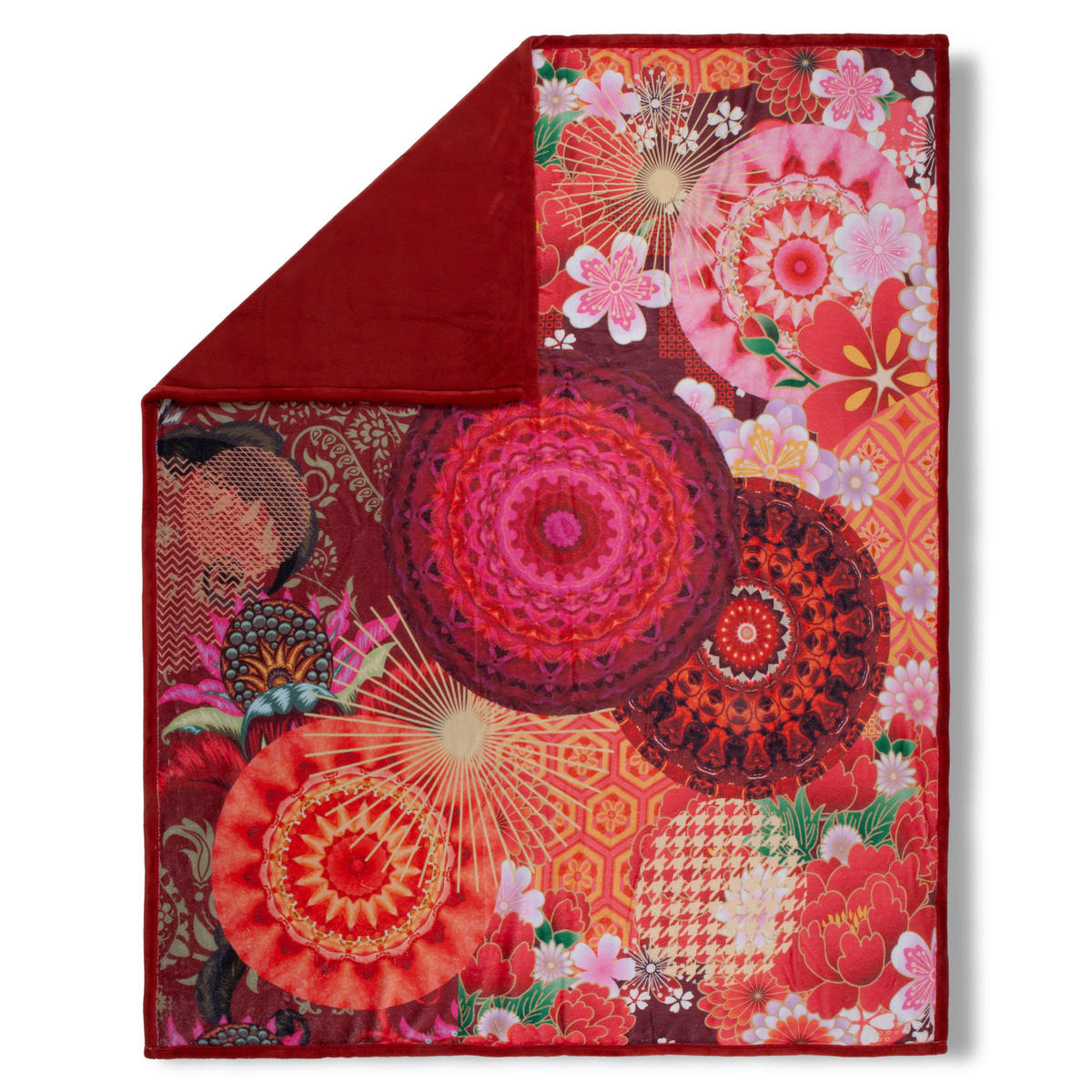 Wohndecke Yuki Polysamt Yuki - rot (130,00/160,00cm) - HIP
