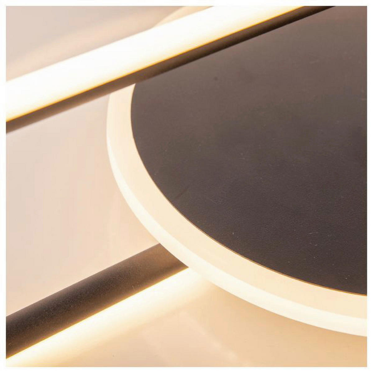 Näve Leuchten LED Deckenleuchte NV1384822 schwarz Metall B/H/L: ca. 54x13x54 cm null 1 Brennstellen Brendan - schwarz (54,00/54,00/13,00cm) - Näve Leuchten