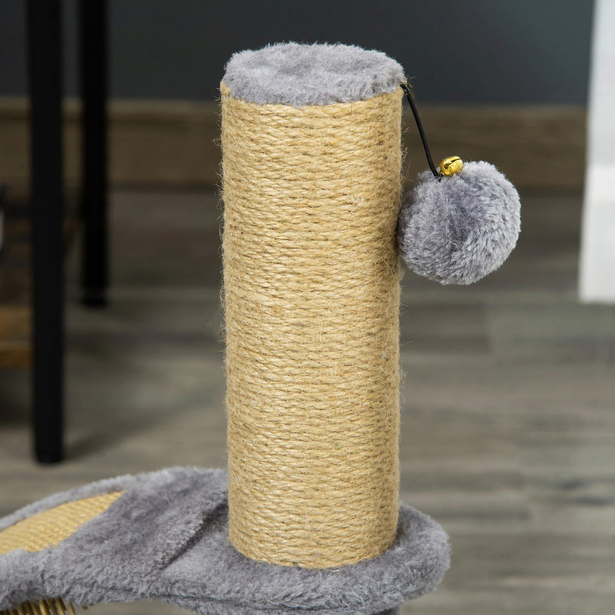 PawHut Kratzbaum grau Polyester B/H/L: ca. 24x43x34 cm Kratzbaum - grau (34,00/24,00/43,00cm) - PawHut