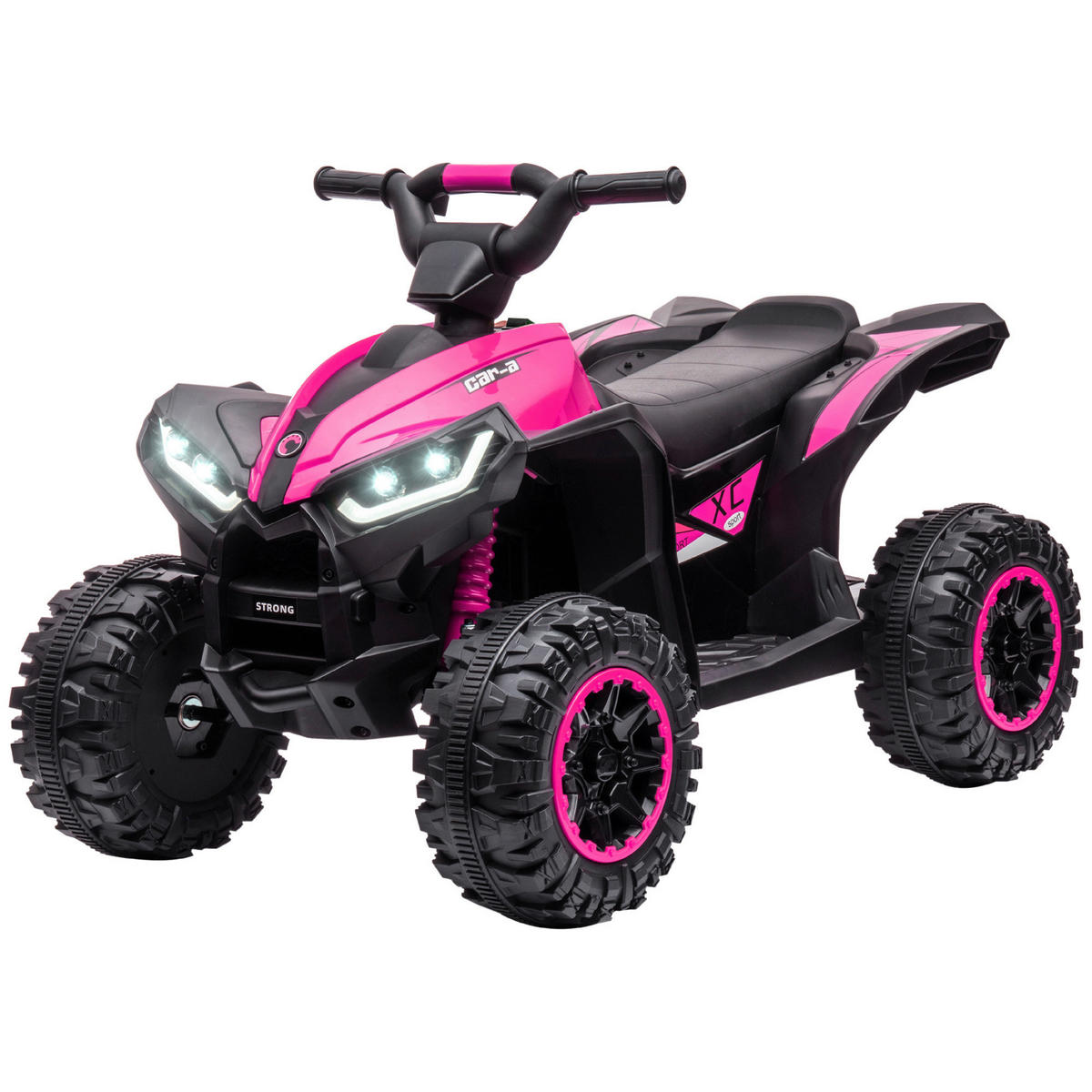 HOMCOM Elektro-Quad schwarz B/H/L: ca. 53x55,5x83 cm Elektro-Quad - schwarz/rosa (83,00/53,00/55,50cm) - HOMCOM