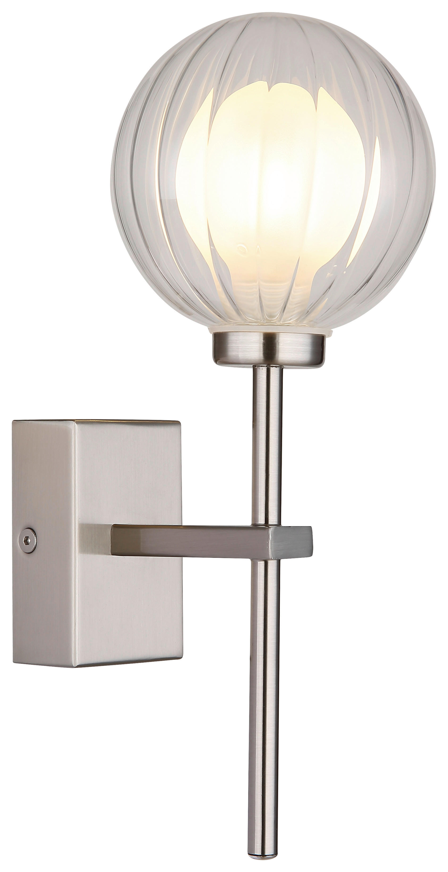 GLOBO Wandleuchte Ander 41928WN klar silber Glas Aluminium B/H: ca. 10x26 cm G9 1 Brennstellen Ander - klar/silber (10,00/26,00cm) - GLOBO