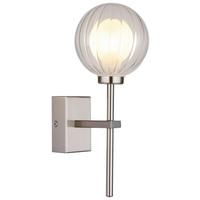 GLOBO Wandleuchte Ander 41928WN klar silber Glas Aluminium B/H: ca. 10x26 cm G9 1 Brennstellen Ander - klar/silber (10,00/26,00cm) - GLOBO