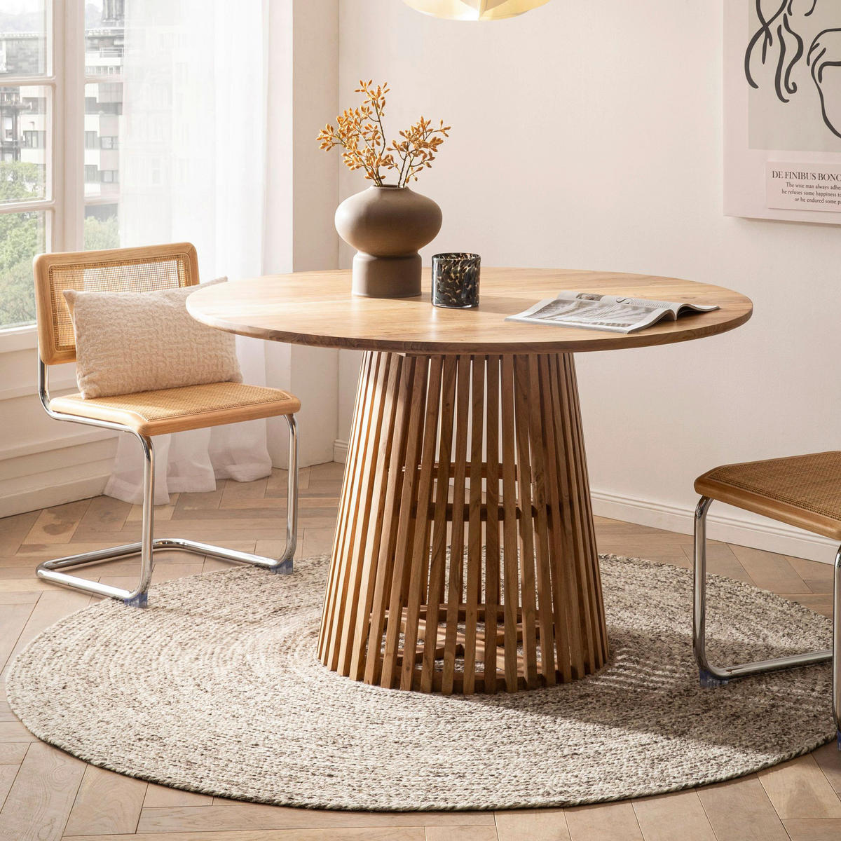 Esstisch B/H/T/D: ca. 120x77x120x120 cm Esszimmertisch - (120,00/77,00/120,00cm) - Wohnling