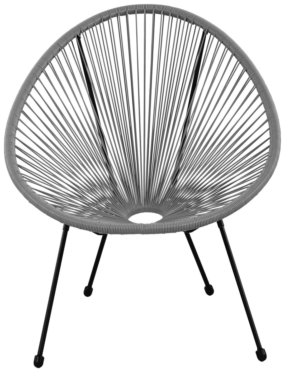 POCOline Gartenstuhl Acapulco grau Stahlrohr B/H/L: ca. 73x84x76 cm Acapulco - grau (76,00/73,00/84,00cm) - POCOline