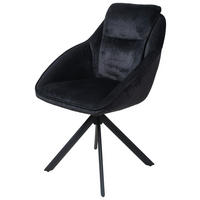 Drehstuhl Brisbane anthrazit Samt B/H/T: ca. 62x92x59 cm Brisbane - schwarz/anthrazit (62,00/92,00/59,00cm)