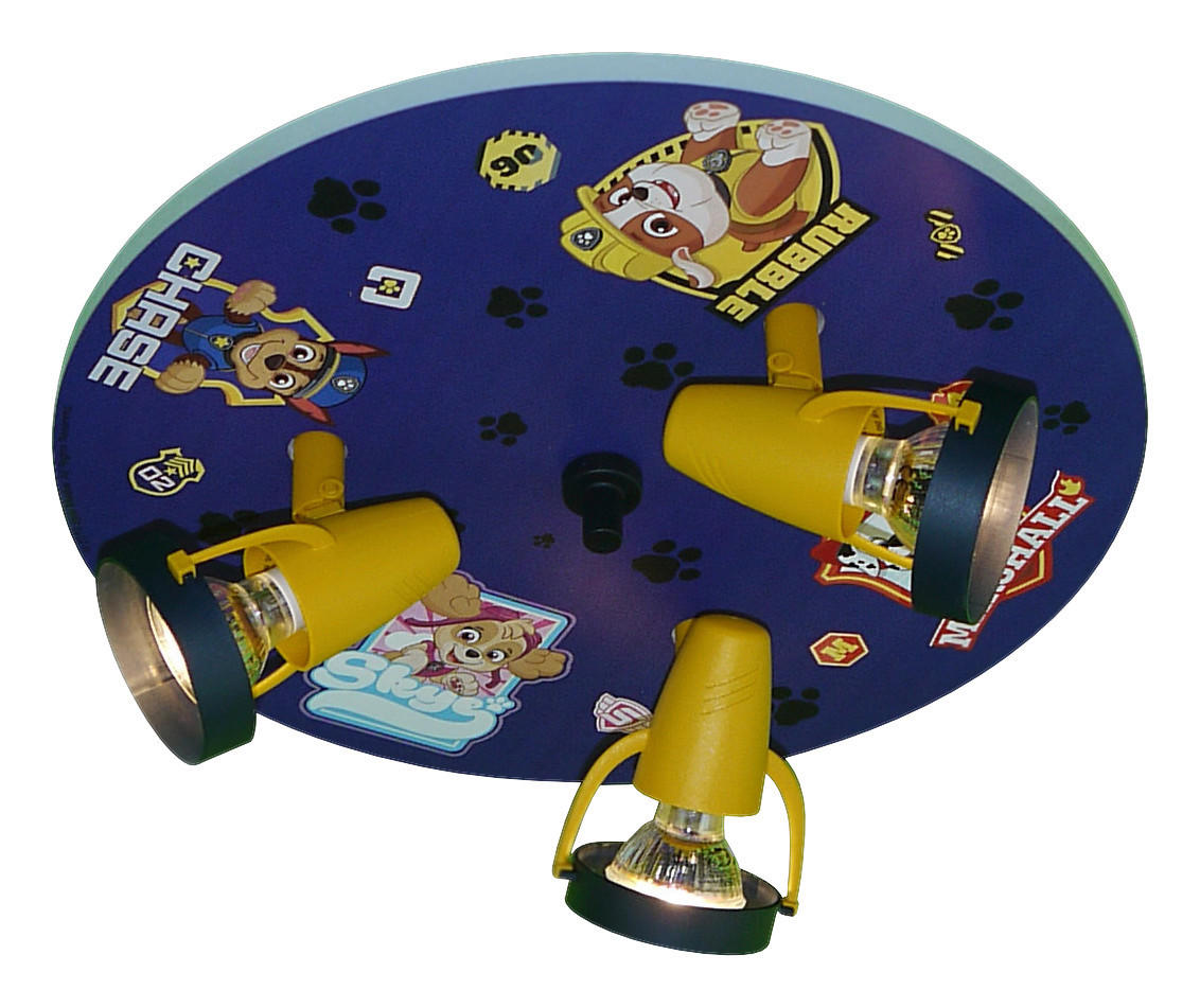 Niermann Strahler Paw Patrol 601 dunkelblau gelb Kunststoff D: ca. 35 cm GU10 3 Brennstellen Strahler_Paw_Patrol - gelb/dunkelblau (35,00cm) - Niermann