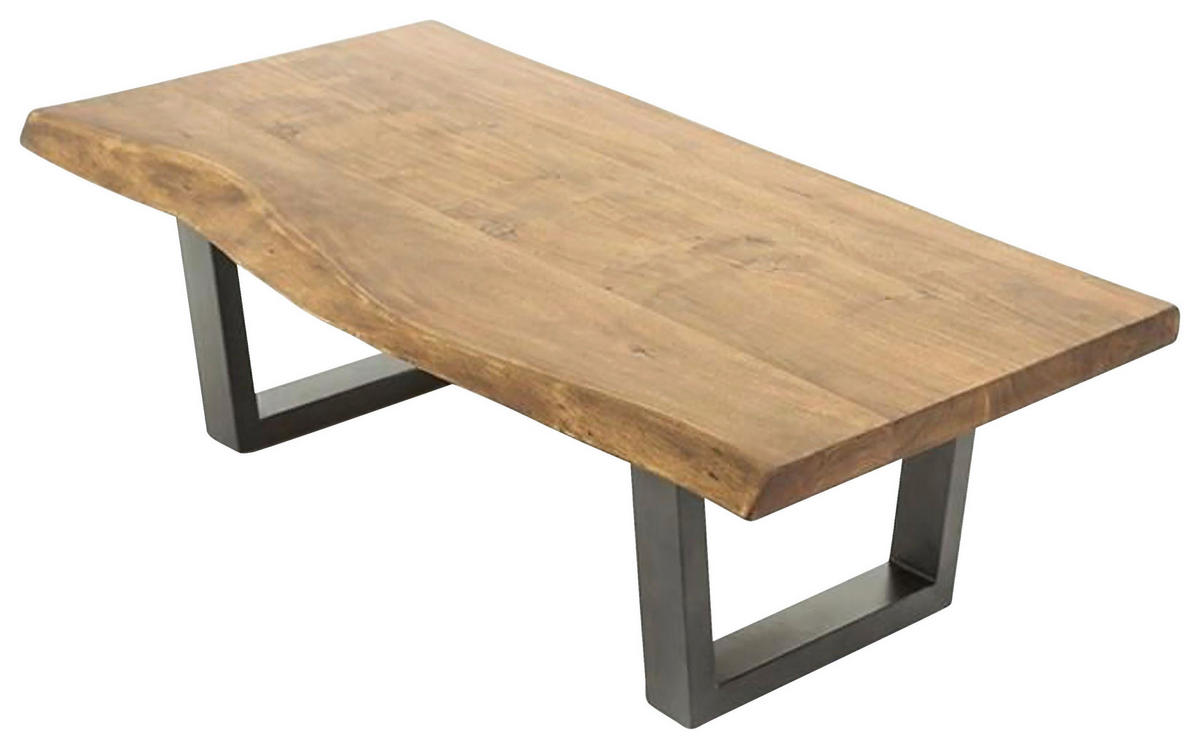 Couchtisch JUDY natur seidenmatt schwarz pulverbeschichtet B/H/T: ca. 120x45x60 cm JUDY - natur/schwarz (120,00/45,00/60,00cm) - byLIVING