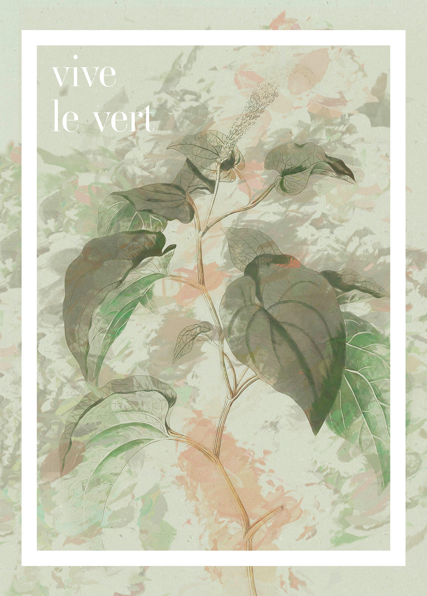 Komar Poster Vive le vert Spruch B/L: ca. 50x70 cm