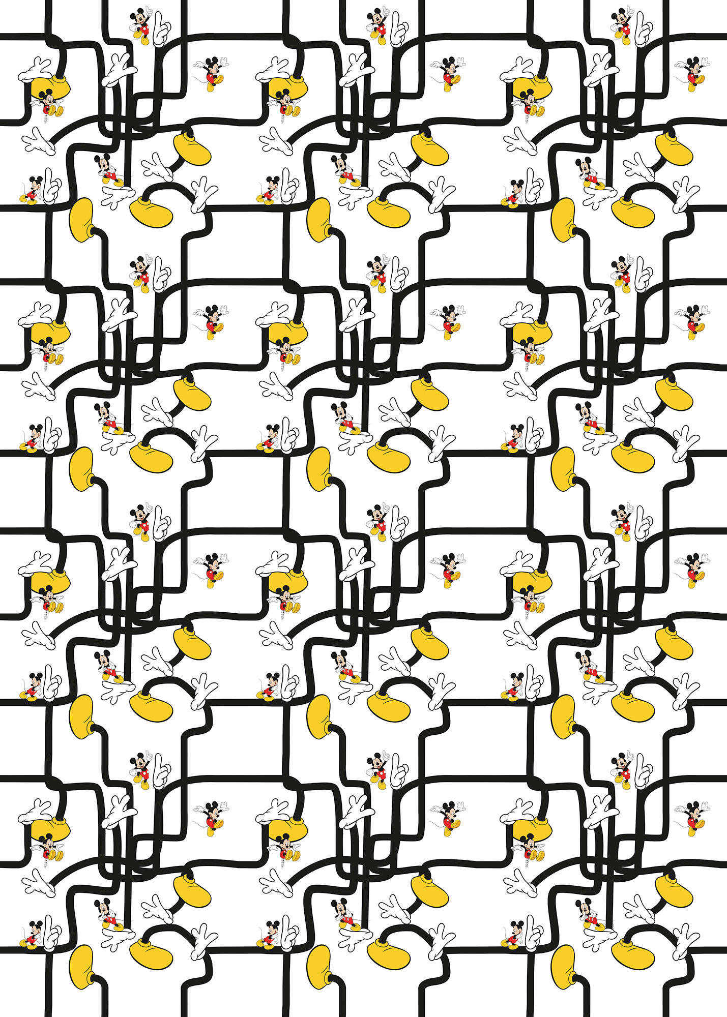 Komar Fototapete Mickey Mouse - Foot Labyrinth B/H: ca. 200x280 cm
