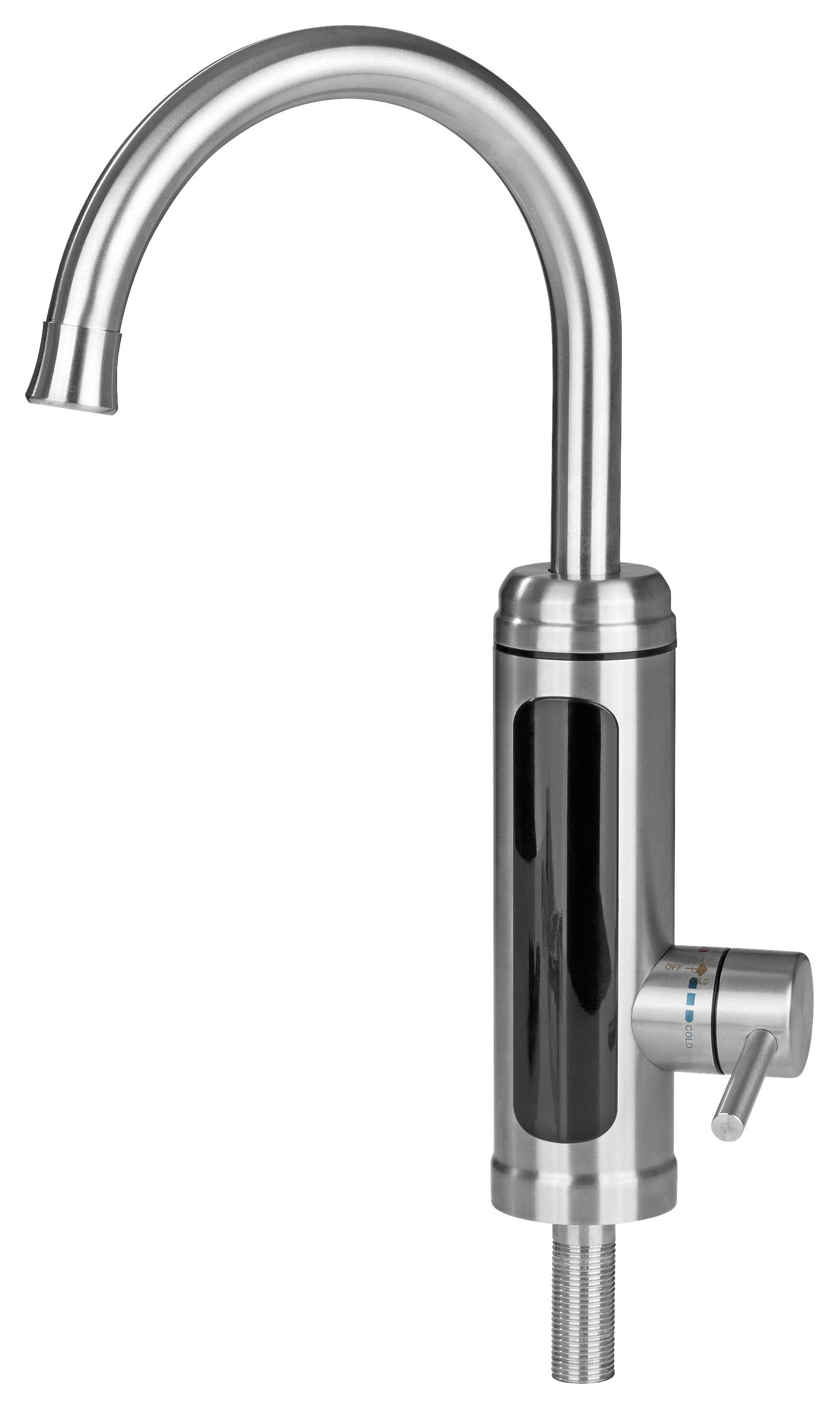 Durchlauferhitzer schwarz Warm-_&_Kaltwasserarmatur_Maxxmee - schwarz/Chrom (44,00/23,00/7,00cm) - MAXXMEE