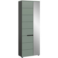 Garderobenschrank Canu grün basaltgrau Nachbildung B/H/T: ca. 190x65x37 cm Canu - basaltgrau/grün (190,00/65,00/37,00cm) - xonox.home