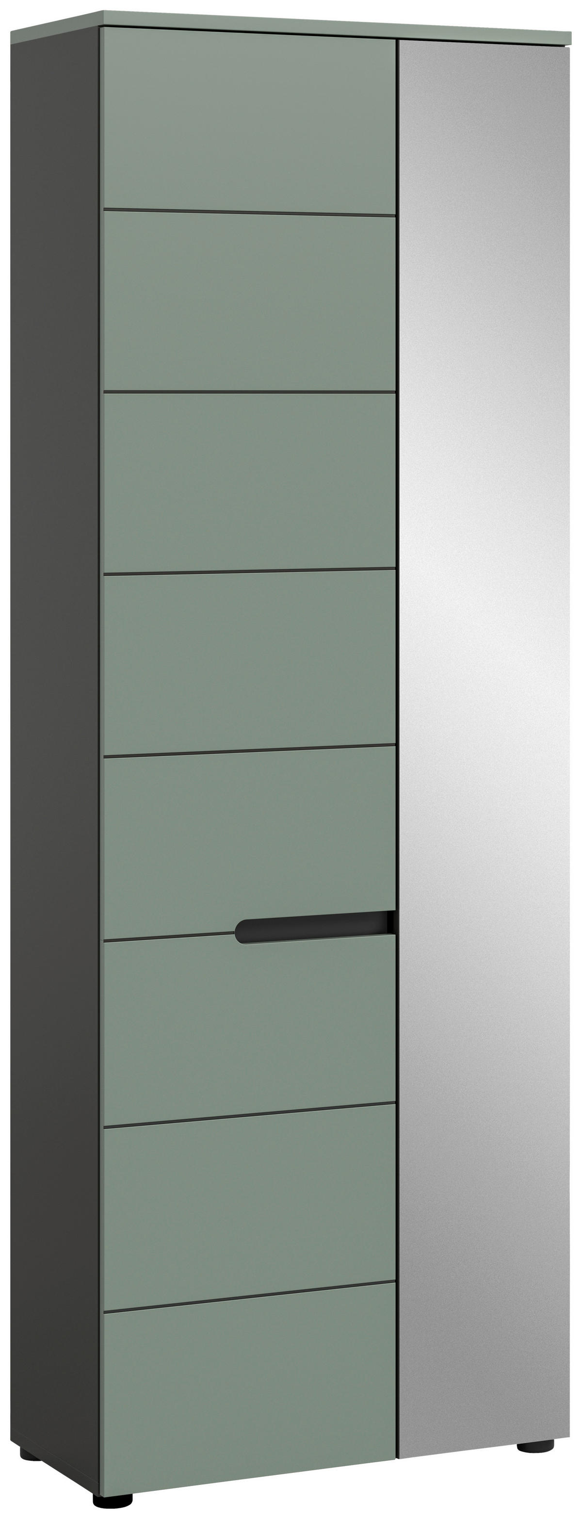 Garderobenschrank Canu grün basaltgrau Nachbildung B/H/T: ca. 190x65x37 cm Canu - basaltgrau/grün (190,00/65,00/37,00cm) - xonox.home