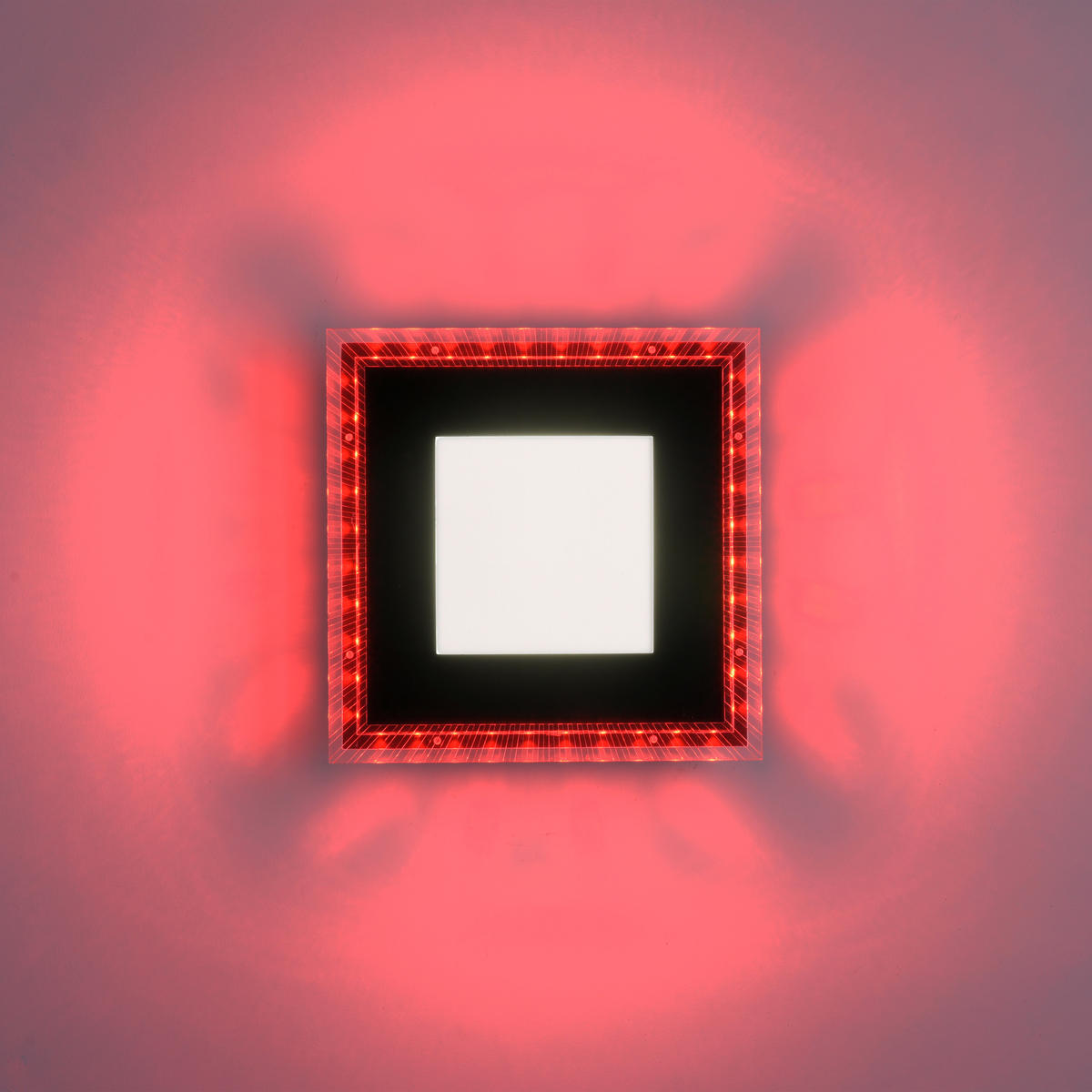 Just Light LED-Deckenleuchte 14510-18 schwarz Kunststoff B/H/L: ca. 20x5x20 cm ACRI - schwarz (20,00/20,00/5,00cm) - Just Light