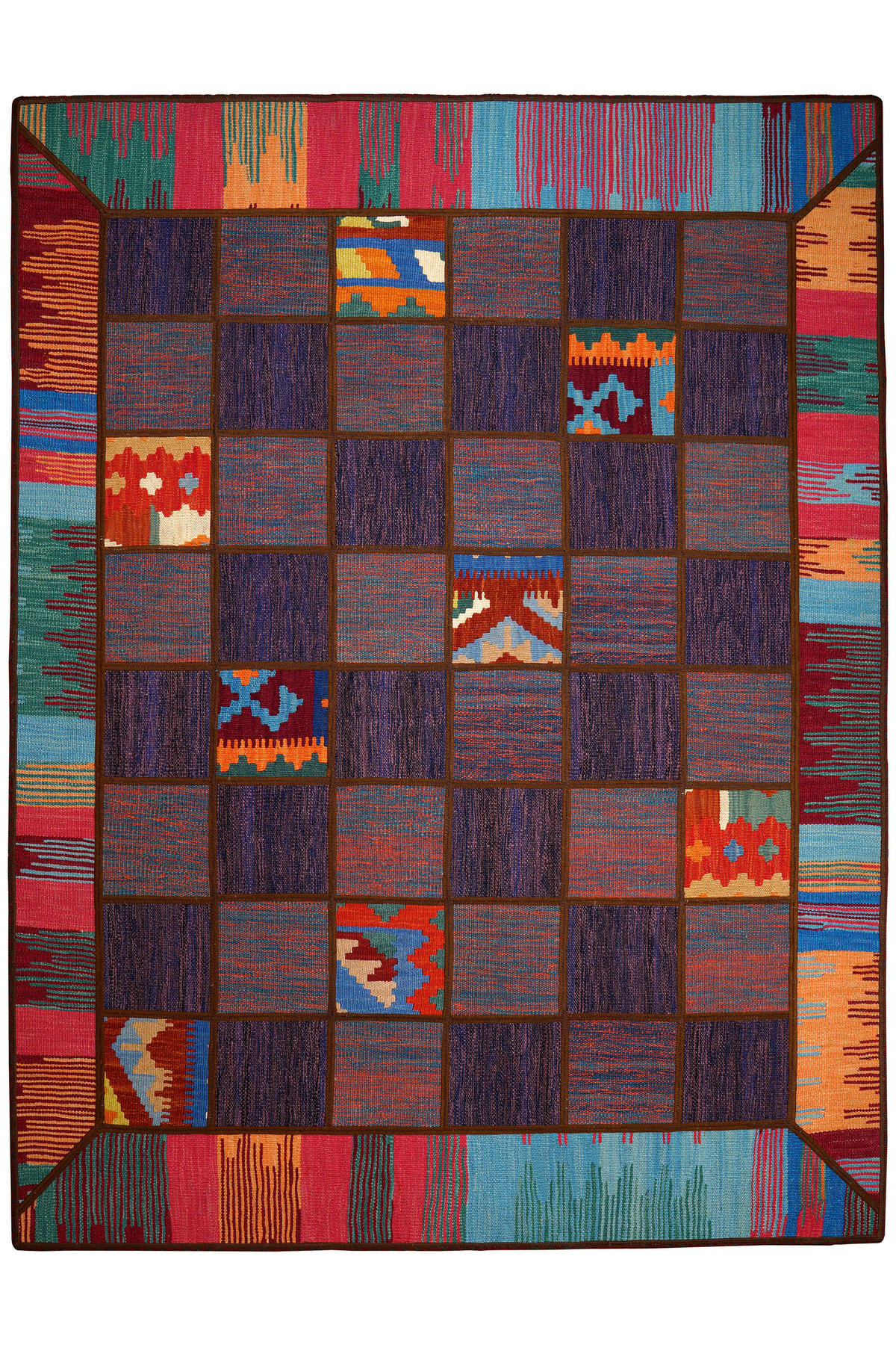 PersaTepp Teppich Kelim Tekkehdouz bunt B/H/L: ca. 150x1x200 cm Kelim Tekkehdouz - bunt (200,00/150,00/1,00cm) - PersaTepp