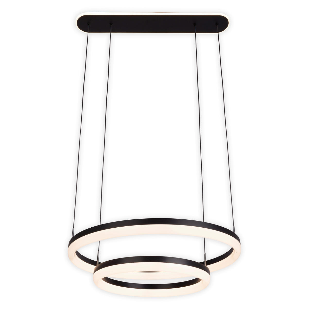 Näve Leuchten Pendelleuchte 7096922 schwarz Metall Kunststoff B/H/T: ca. 60x150x60 cm null 3 Brennstellen Circulo - schwarz (60,00/150,00/60,00cm) - Näve Leuchten