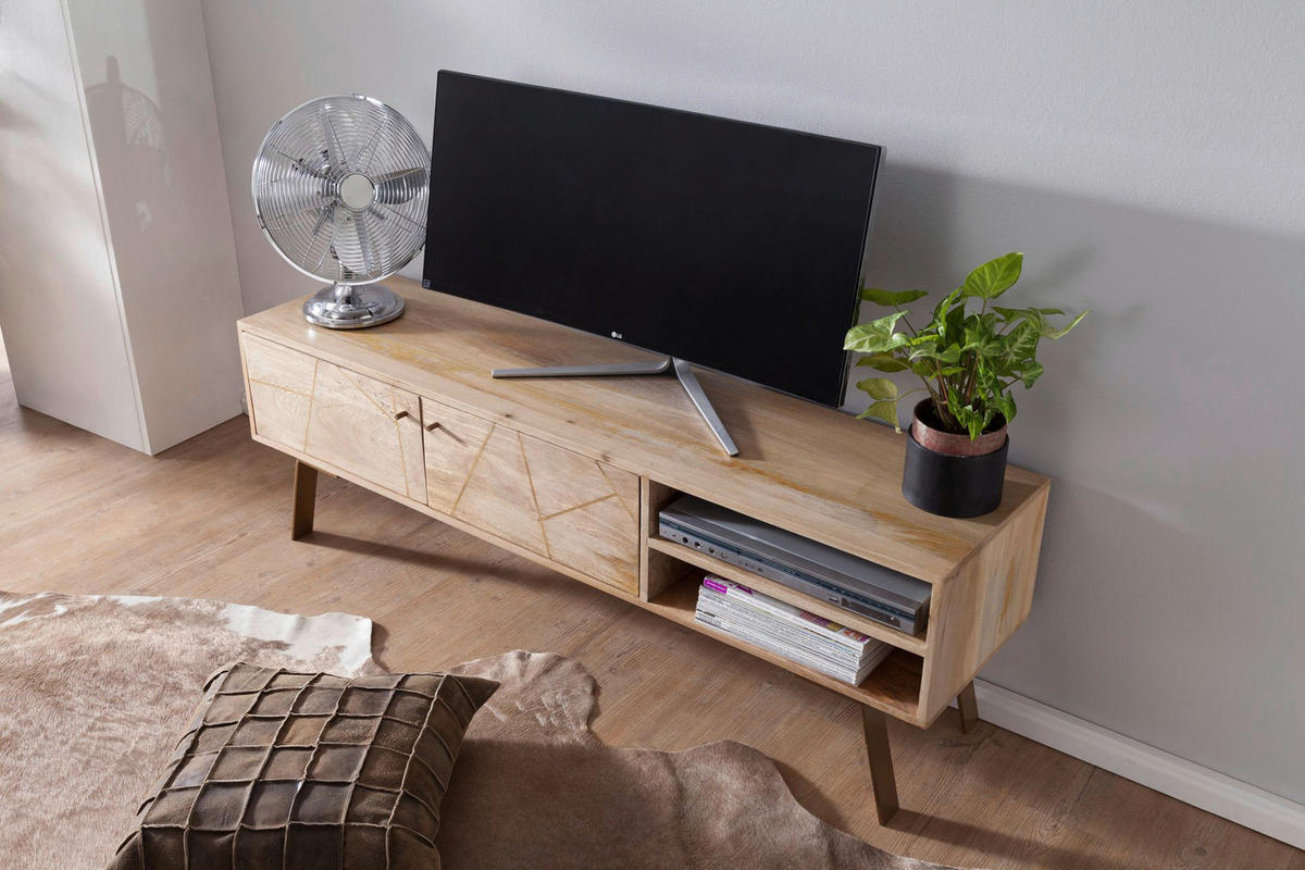 Lowboard natur B/H/T: ca. 145x47x35 cm Lowboard - natur (145,00/47,00/35,00cm) - Wohnling