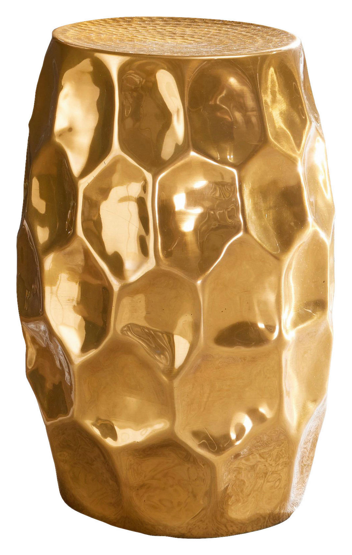 Beistelltisch gold Aluminium B/H/T: ca. 30x47x30 cm Beistelltisch - gold (30,00/47,00/30,00cm) - Wohnling