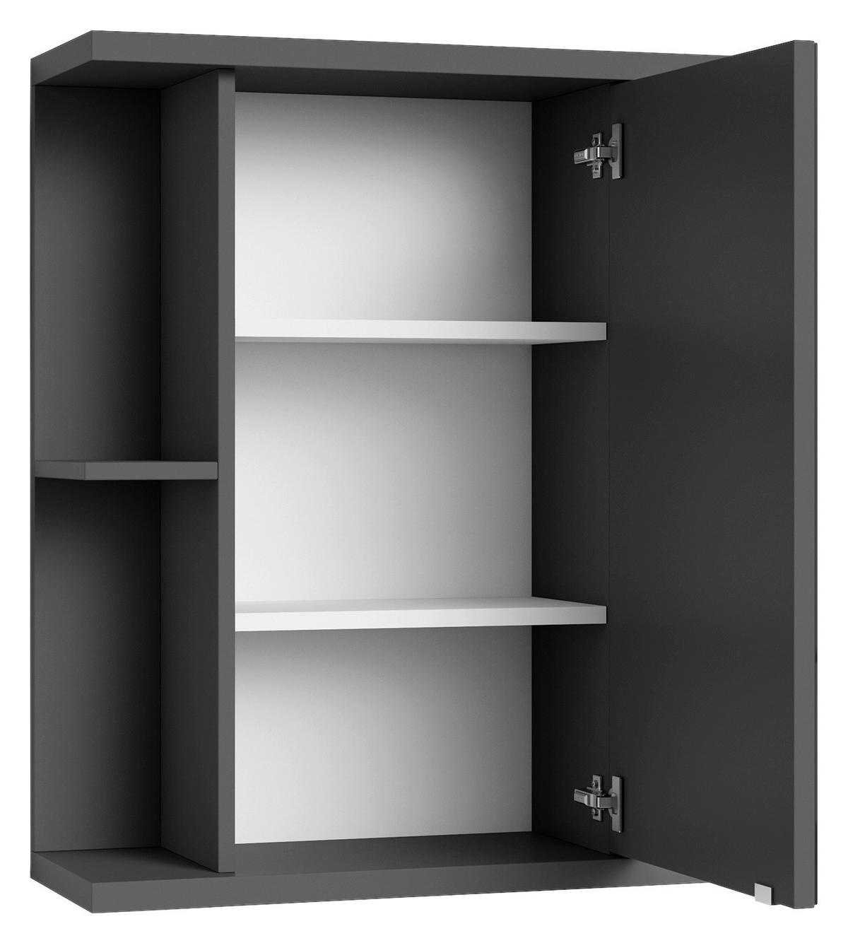 Spiegelschrank NEBRASKA anthrazit B/H/T: ca. 60x70x25 cm NEBRASKA - anthrazit (60,00/70,00/25,00cm) - byLIVING