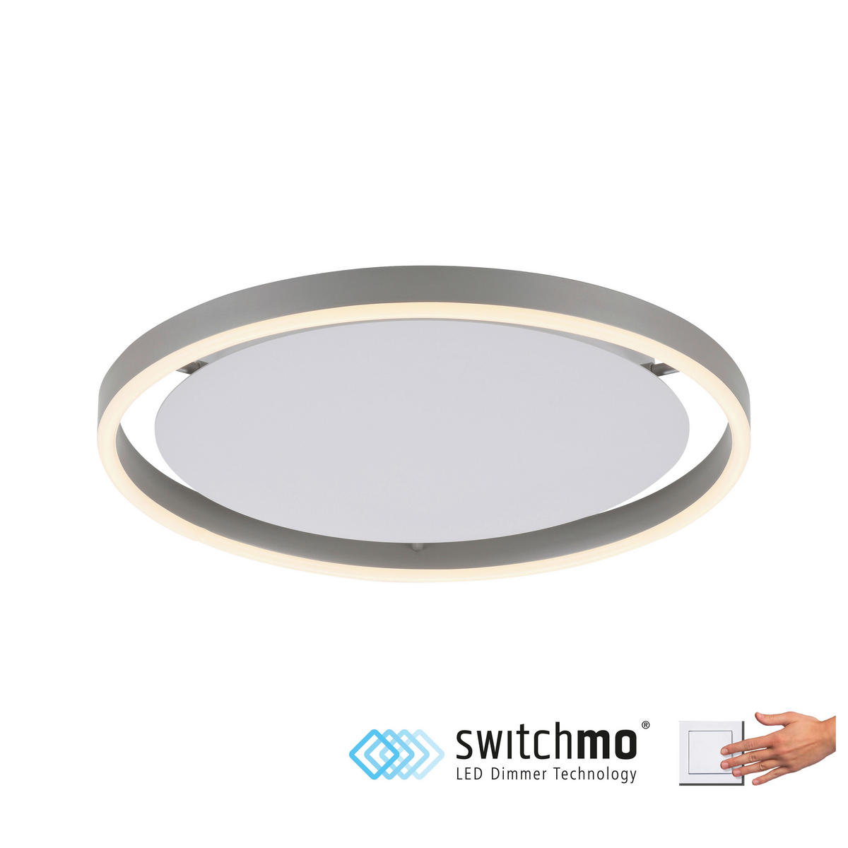 Just Light LED-Deckenleuchte RITUS 15391-95 weiß Alu Metall H/D: ca. 5,3x39,3 cm 1 Brennstellen RITUS - weiß/Alu (39,30/5,30cm) - Just Light