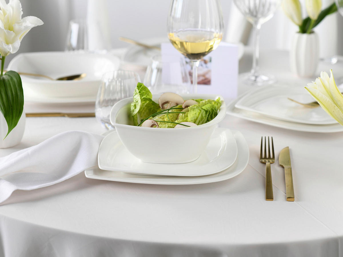 CreaTable Kombiservice Melbourne weiß Porzellan 16 tlg. Melbourne - weiß - CreaTable