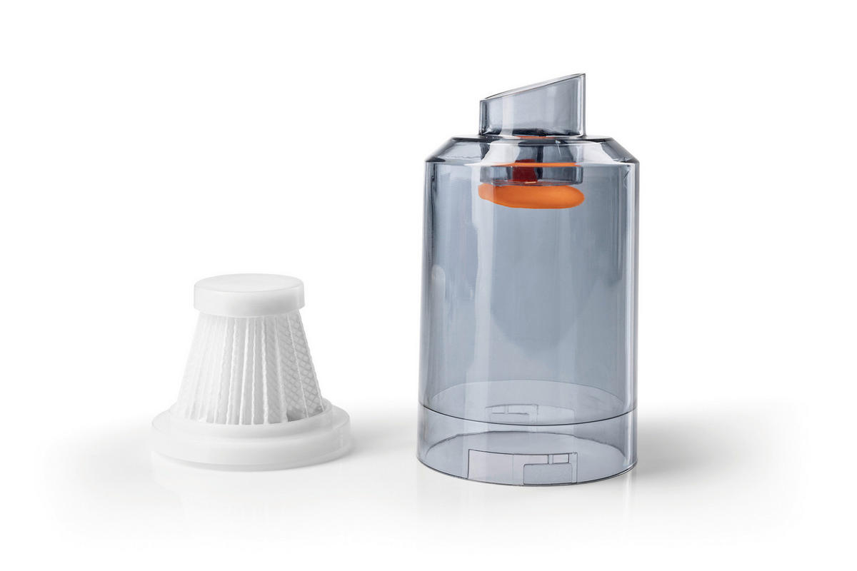 CLEANmaxx Akku-Handstaubsauger blau orange B/H/L: ca. 7x16,5x20 cm Akku-Handstaubsauger_6tlg. - blau/orange (20,00/7,00/16,50cm) - CLEANmaxx