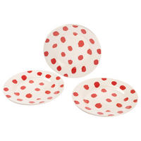 CASA SAMANTHA Teller SABOR rot Steinzeug 3 tlg. SABOR - rot (26,00cm) - CASA SAMANTHA