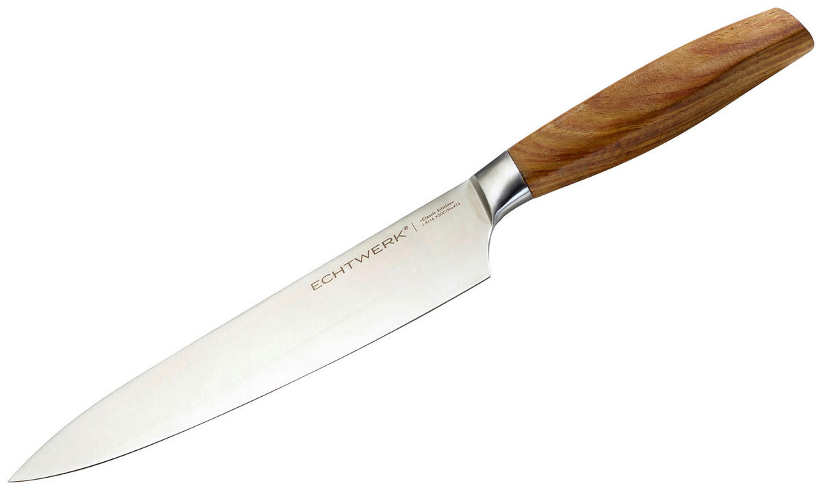 ECHTWERK Kochmesser Classic Edition silber Stahl B/H/L: ca. 4,5x0,22x34,4 cm Classic Edition - silber (34,40/4,50/0,22cm) - ECHTWERK