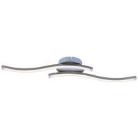 POCOline Deckenleuchte Berwin nickel matt Aluminium Metall Kunststoff B/H/T: ca. 56x7x12 cm Berwin - nickel matt (56,00/7,00/12,00cm) - POCOline