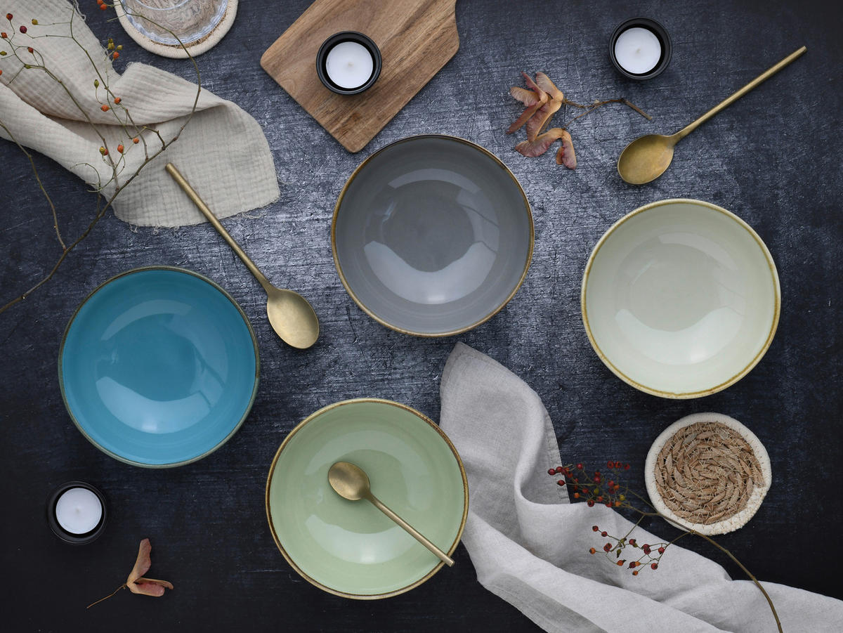 CreaTable Schüsselset Nature Collection multicolor Keramik 4 tlg. Nature Collection - multicolor - CreaTable