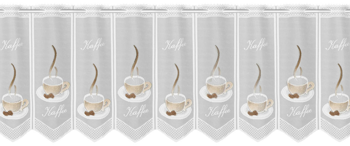POCOline Scheibengardine Kaffee braun B/L: ca. 145x45 cm Kaffee - braun (145,00/45,00cm) - POCOline