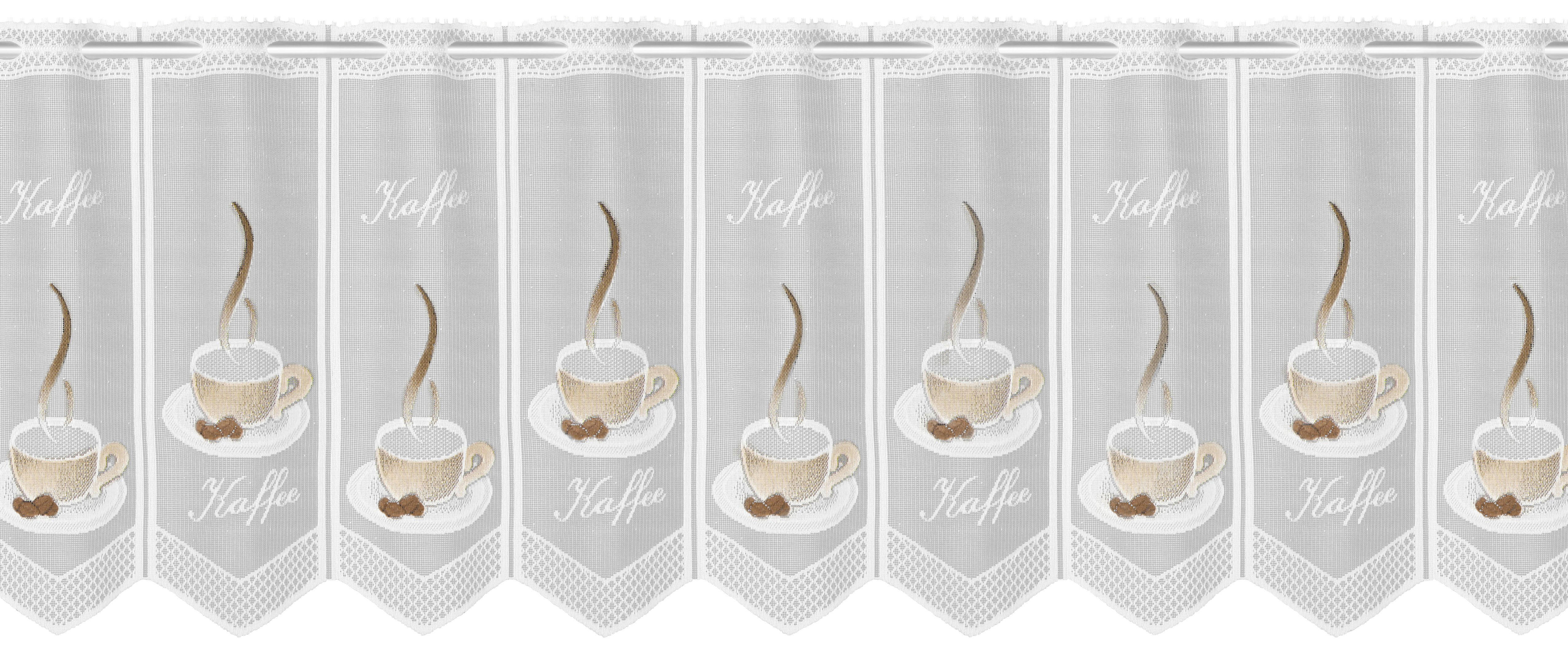 Thumbnail - POCOline Scheibengardine Kaffee braun B/L: ca. 145x45 cm
