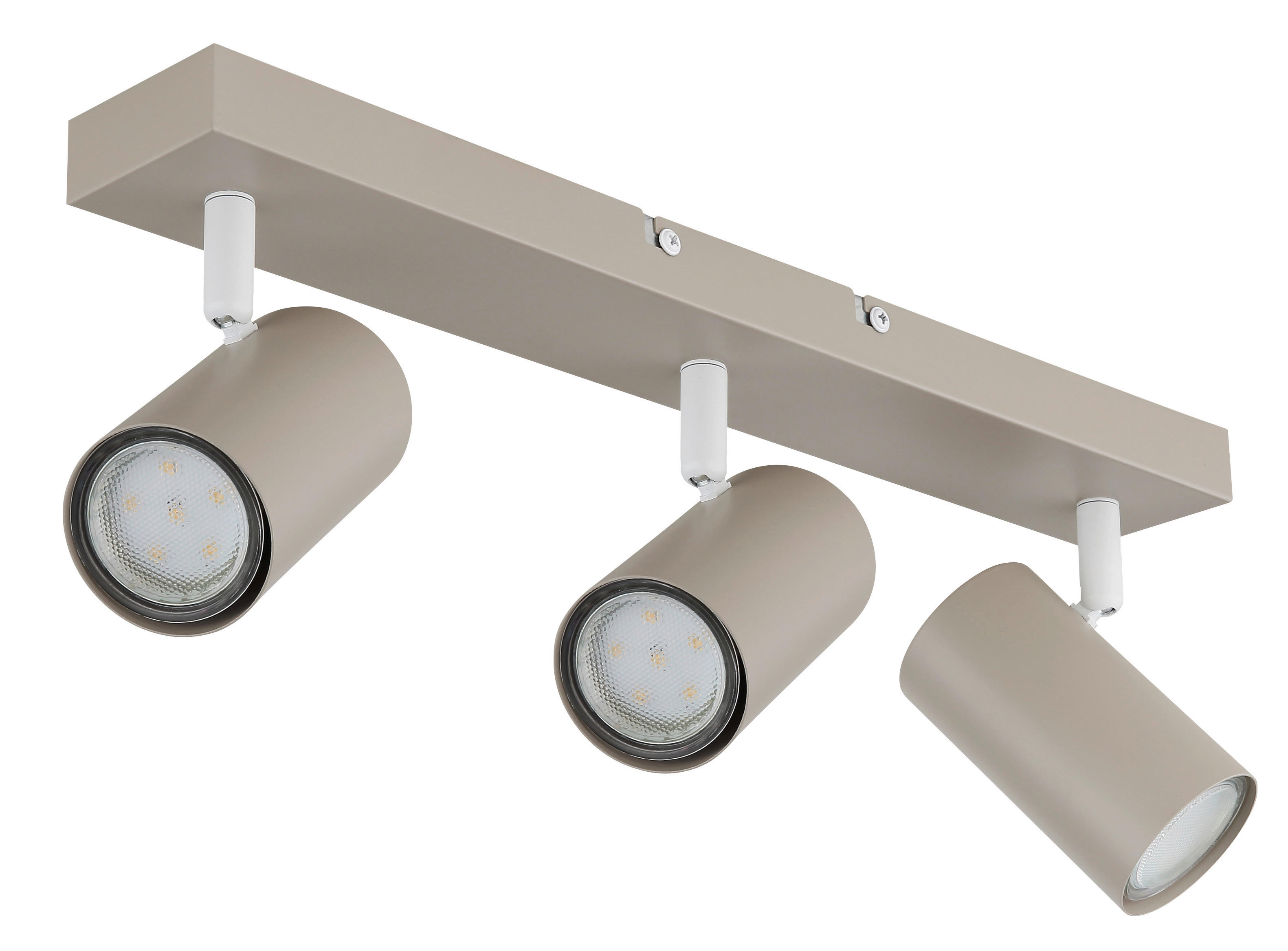 GLOBO Spot sand weiß Metall B/H/L: ca. 41x6x12 cm GU10 3 Brennstellen Spot_Robby_3 - sand/weiß (12,00/41,00/6,00cm) - GLOBO