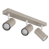 GLOBO Spot sand weiß Metall B/H/L: ca. 41x6x12 cm GU10 3 Brennstellen Spot_Robby_3 - sand/weiß (12,00/41,00/6,00cm) - GLOBO