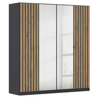 Kleiderschrank Genua grau Eiche Artisan Nachbildung B/H/T: ca. 181x197x54 cm Genua - Eiche/grau (181,00/197,00/54,00cm)