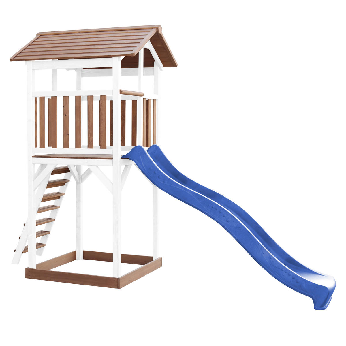 AXI Spielturm Beach Tower braun B/H/L: ca. 111x242x349 cm Beach Tower - braun/blau (349,00/111,00/242,00cm) - AXI