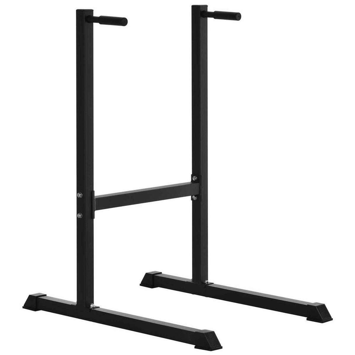 HOMCOM Fitness-Zubehör schwarz Polypropylen B/H/L: ca. 70,5x104x122 cm Dipstation - schwarz (122,00/70,50/104,00cm) - HOMCOM