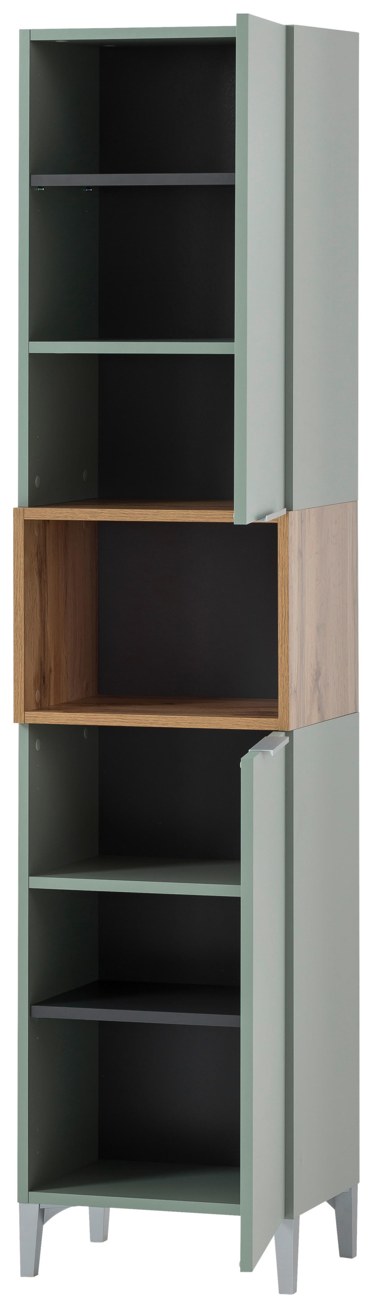 Hochschrank Smilla Pistazie Eiche Landhaus Nachbildung B/H/T: ca. 40,2x175,5x31,9 cm Smilla - Eiche/Pistazie (40,20/175,50/31,90cm) - Möbelpartner