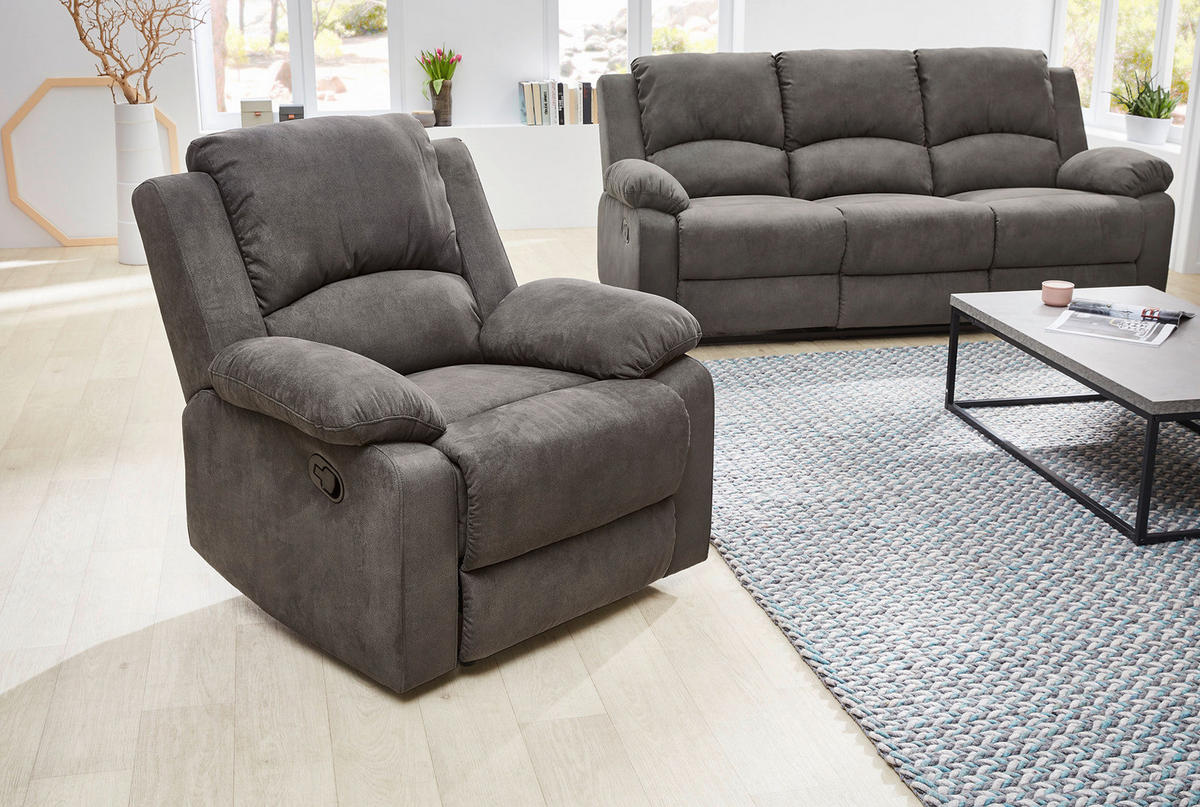 Sofa 3-2-1 anthrazit B/H/T: ca. 204x97x87 cm Dakota_3F-2F-1F_Sofa 3-2-1 - anthrazit (204,00/97,00/87,00cm)