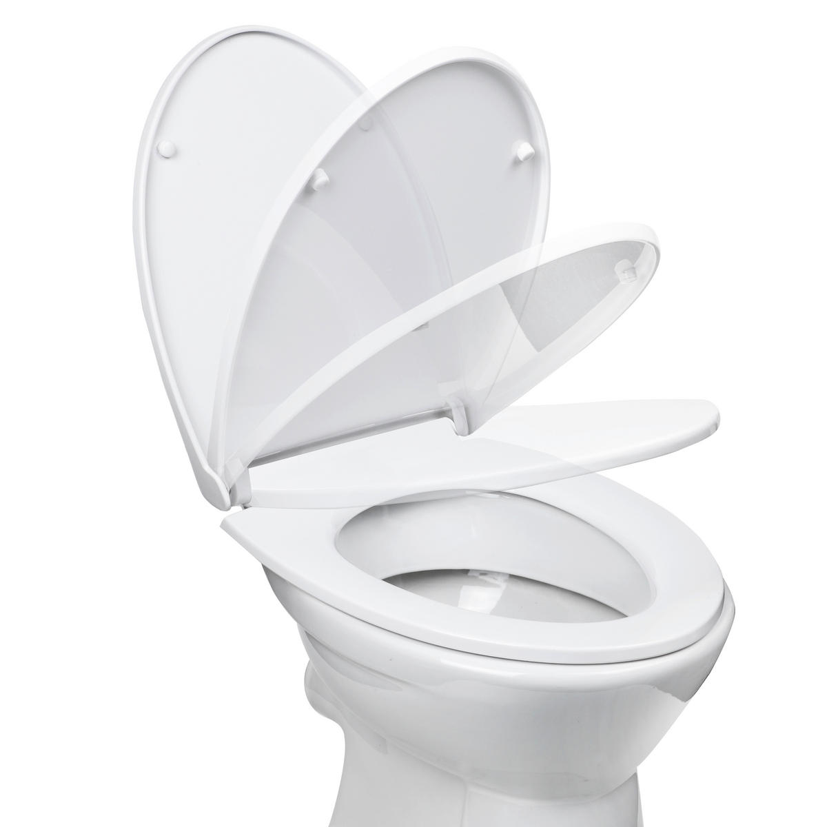 WC-Sitz weiß Duroplast B/H/L: ca. 44x3,7x37 cm WC-Sitz Duroplast - weiß (37,00/44,00/3,70cm) - HI