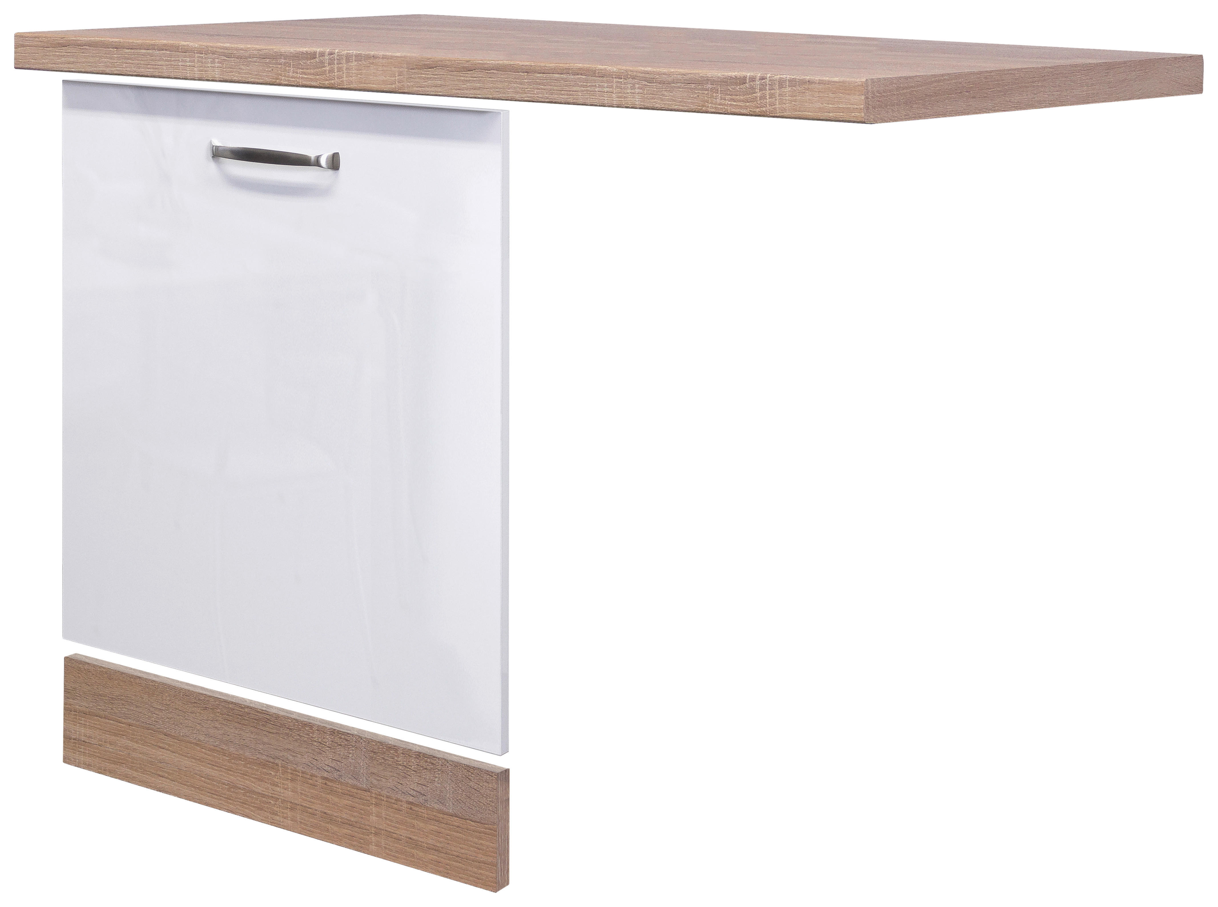 Geschirrspüler- Frontset Valero weiß Hochglanz B/H/T: ca. 110x86x60 cm Valero - Eiche/weiß (110,00/86,00/60,00cm) - Flex-Well
