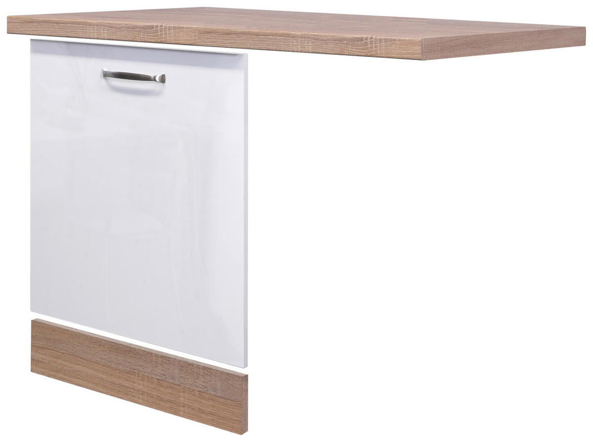 Geschirrspüler- Frontset Valero weiß Hochglanz B/H/T: ca. 110x86x60 cm Valero - Eiche/weiß (110,00/86,00/60,00cm) - Flex-Well