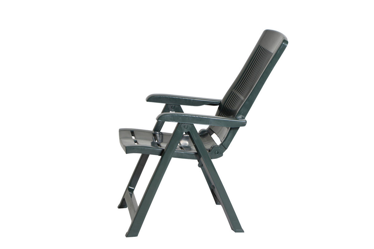ProGarden Klappsessel Tampa grün Kunststoff B/H/L: ca. 61x109x60 cm Tampa - grün (60,00/61,00/109,00cm) - ProGarden