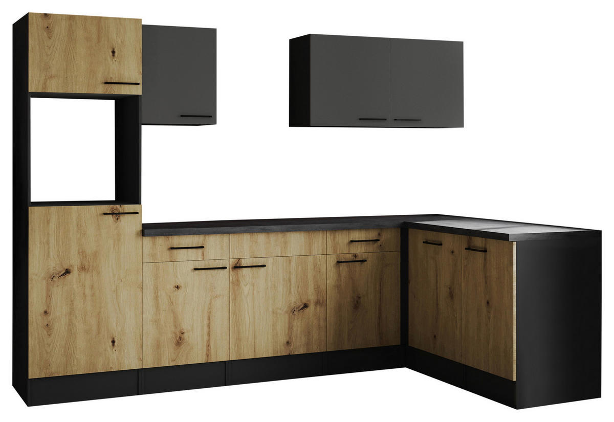 Winkelküche Oliver B/H/T: ca. 280x205x172 cm Oliver - granit/grau (280,00/205,00/172,00cm) - Respekta