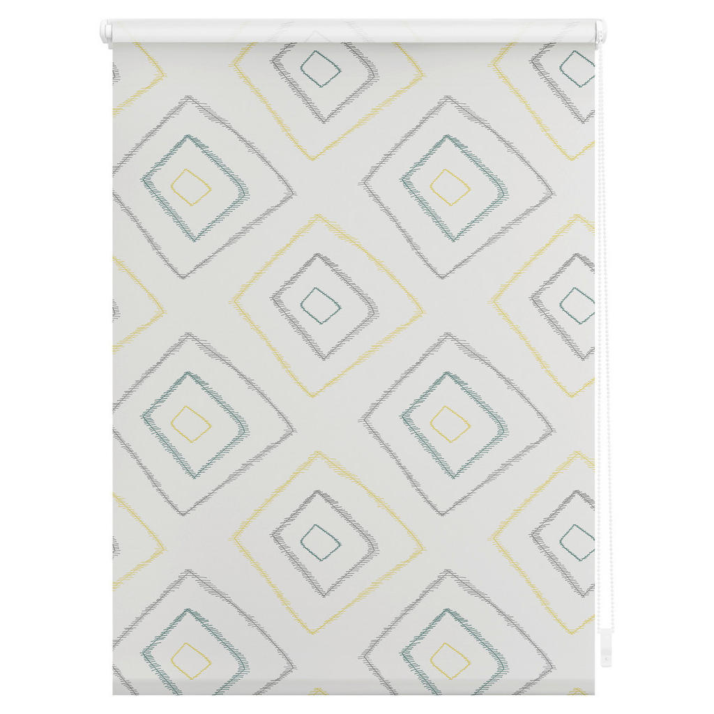 Thumbnail - Verdunkelungsrollo Stripy Boho beige B/L: ca. 90x150 cm